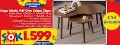 KAGU MARLO MDF ORTA SEHPA ZİGON